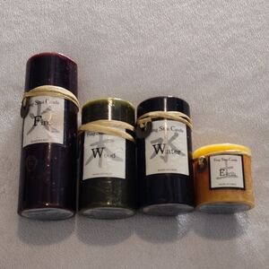 NEW! FENG SHUI Candle Set - Fire, Wood, Water, And Earth